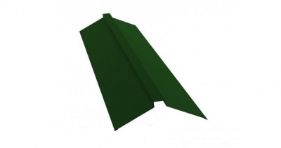 Планка конька плоского 115х30х115 0,45 PE с пленкой RAL 6002 лиственно-зеленый
