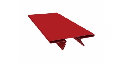 Планка стыковочная составная верхняя 0,5 Satin с пленкой RAL 3011 коричнево-красный