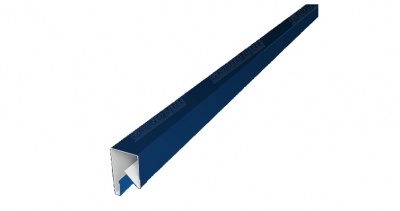 Планка П-образная заборная 17 0,5 Satin с пленкой RAL 5005 сигнальный синий