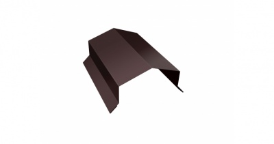Парапетная крышка угольная 200мм 0,5 Velur20 с пленкой RAL 8017 шоколад