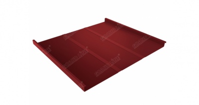 Фальц двойной стоячий Профи 0,45 PE с пленкой RAL 3011 коричнево-красный