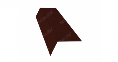Планка карнизная широкая 100х85 0,45 PE с пленкой RR 32 темно-коричневый
