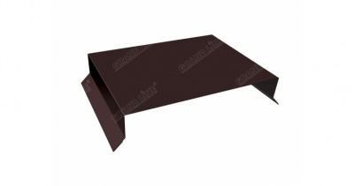 Парапетная крышка прямая 250мм 0,5 Quarzit matt с пленкой RAL 8017 шоколад