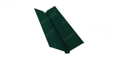 Планка ендовы верхней 115х30х115 0,5 Polydexter с пленкой RAL 6005 зеленый мох