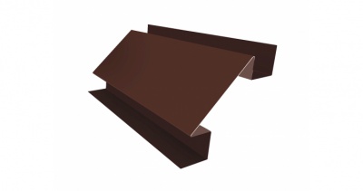 Угол внутренний сложный 75мм 0,5 Quarzit с пленкой RAL 8017 шоколад