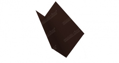Планка примыкания 150х250 0,5 GreenCoat Pural с пленкой RR 887 шоколадно-коричневый (RAL 8017 шоколад)