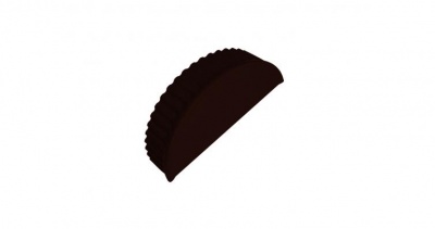 Заглушка малая торцевая GreenCoat Pural Matt RR 32 темно-коричневый (RAL 8019 серо-коричневый)