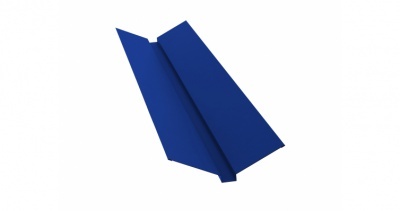 Планка ендовы верхней 115х30х115 0,45 PE с пленкой RAL 5002 ультрамариново-синий