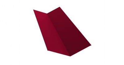 Планка ендовы верхней 145х145 0,45 PE с пленкой RAL 3003 рубиново-красный