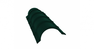 Планка конька полукруглого 0,4 PE с пленкой RAL 6005 зеленый мох
