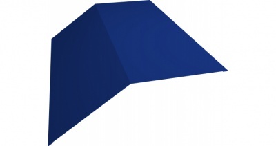 Планка конька плоского 190х190 0,45 PE с пленкой RAL 5002 ультрамариново-синий
