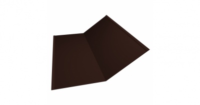 Планка ендовы нижней 300х300 0,45 Drap с пленкой RAL 8017 шоколад