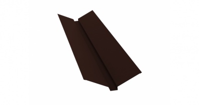 Планка ендовы верхней 115х30х115 0,45 Drap с пленкой RAL 8017 шоколад